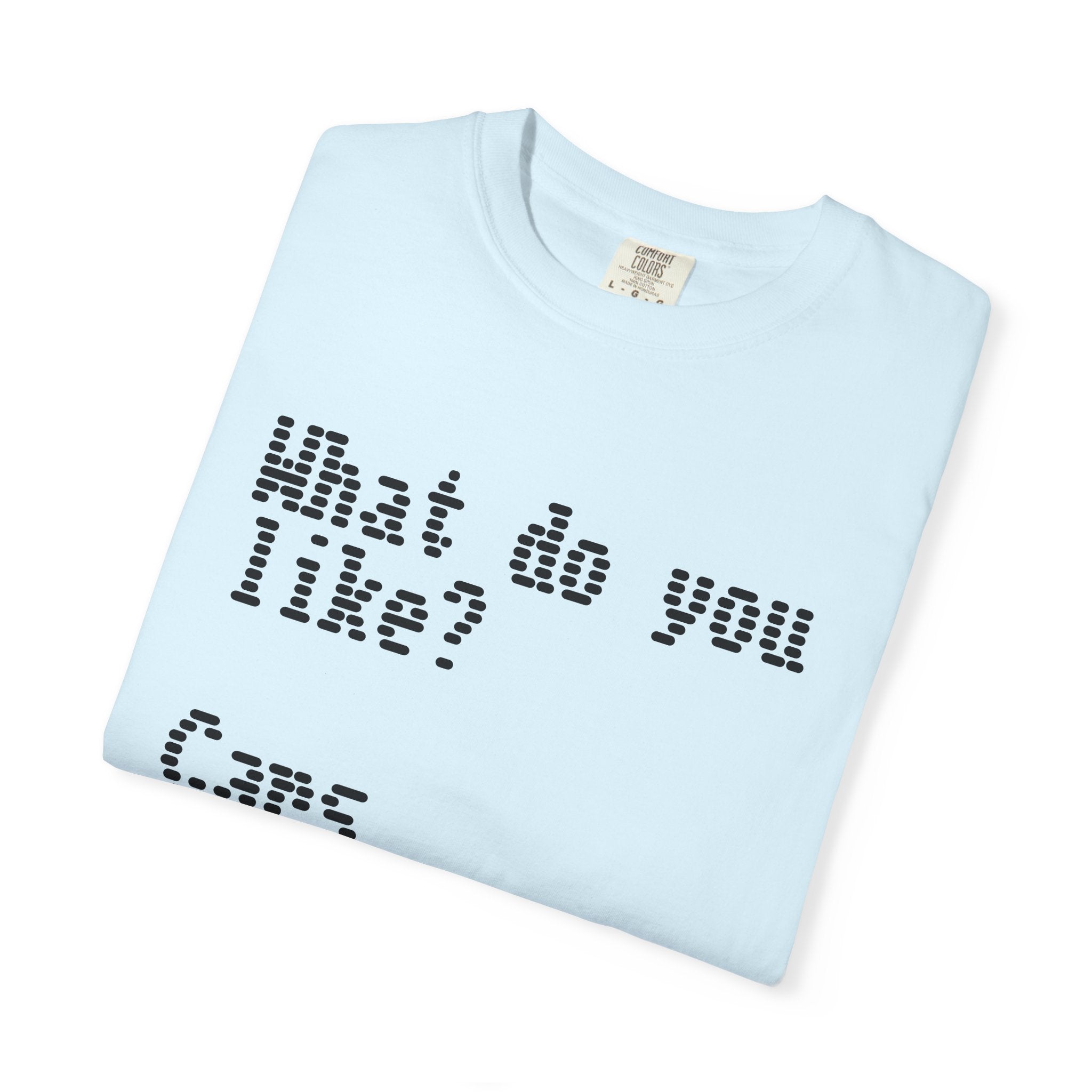 T-Shirt — "What do you like? Cars Coffee Guns Constitution" Graphic Tee